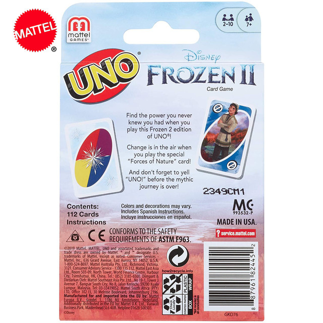 Mattel UNO: Frozen Family Engraçado Entretenimento Tabuleiro